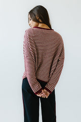 Lola Striped Sweater In Red - Final Sale