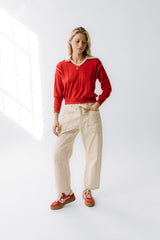 Jocelyn Barrel Jeans In Cream - Final Sale