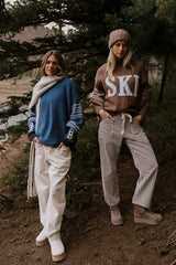 Jayda Oversized Sweater In Blue - Final Sale