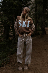 Ski Knit Sweater in Brown - FINAL SALE