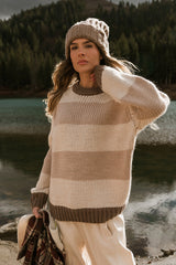 Jolene Striped Sweater in Brown - FINAL SALE
