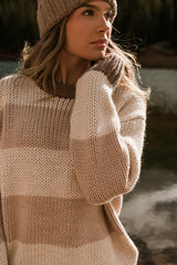 Jolene Striped Sweater In Brown - Final Sale