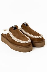 Cecily Platform Slipper in Camel - FINAL SALE