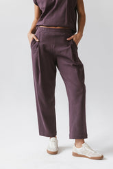 Benji Barrel Sweatpants in Plum - FINAL SALE