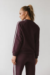 Mickey Sweatshirt In Burgundy - Final Sale