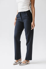Mitchel Straight Leg Trouser In Navy - Final Sale