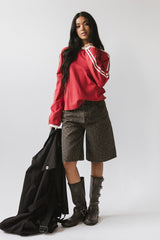 Romy Striped Top In Red - Final Sale