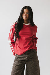 Romy Striped top in Red - FINAL SALE