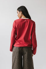 Romy Striped Top In Red - Final Sale