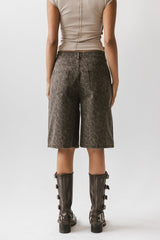 Jessy Leopard Bermuda Shorts - Final Sale