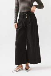 Barkley Corduroy Wide Leg Pants in Charcoal - FINAL SALE