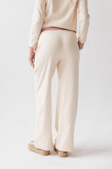April Striped Pants In Beige - Final Sale