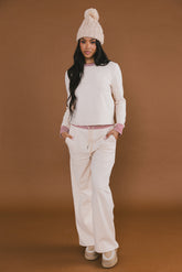 April Striped Pants in Beige - FINAL SALE