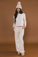 April Striped Pants in Beige - FINAL SALE