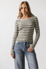 Petra Striped Sweater in Blue - FINAL SALE