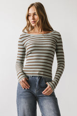 Petra Striped Sweater In Blue - Final Sale