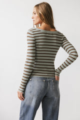 Petra Striped Sweater In Blue - Final Sale