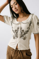 Jamie Embroidered Top - Final Sale