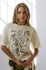 Western Oversized Graphic Tee - Final Sale