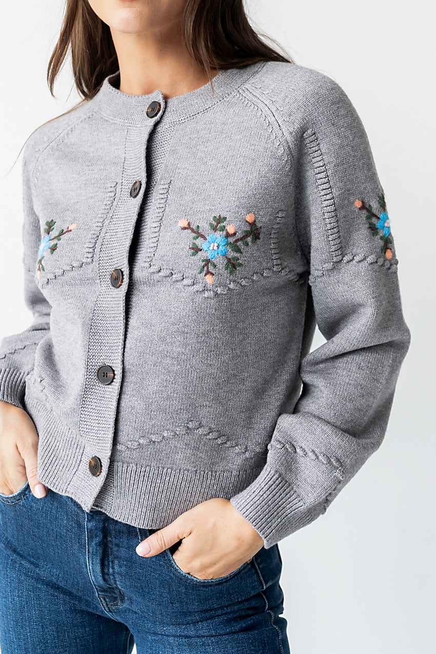 Lindsay Embroidered Cardigan - FINAL SALE