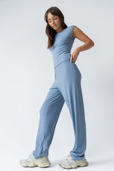 Jordanna Wide Leg Pants in Blue - FINAL SALE