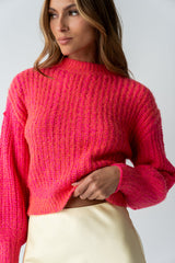 Noel Two Toned Sweater in Pink - FINAL SALE