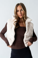 Audrey Ribbed Top In Brown