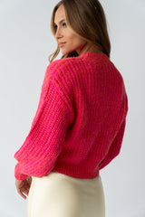 Noel Two Toned Sweater In Pink - Final Sale