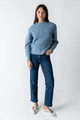 Bostyn Knit Sweater In Blue - Final Sale