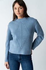 Bostyn Knit Sweater In Blue - Final Sale