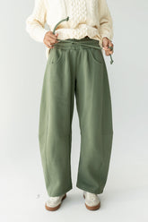 Maribel Barrel Sweatpants in Green - FINAL SALE