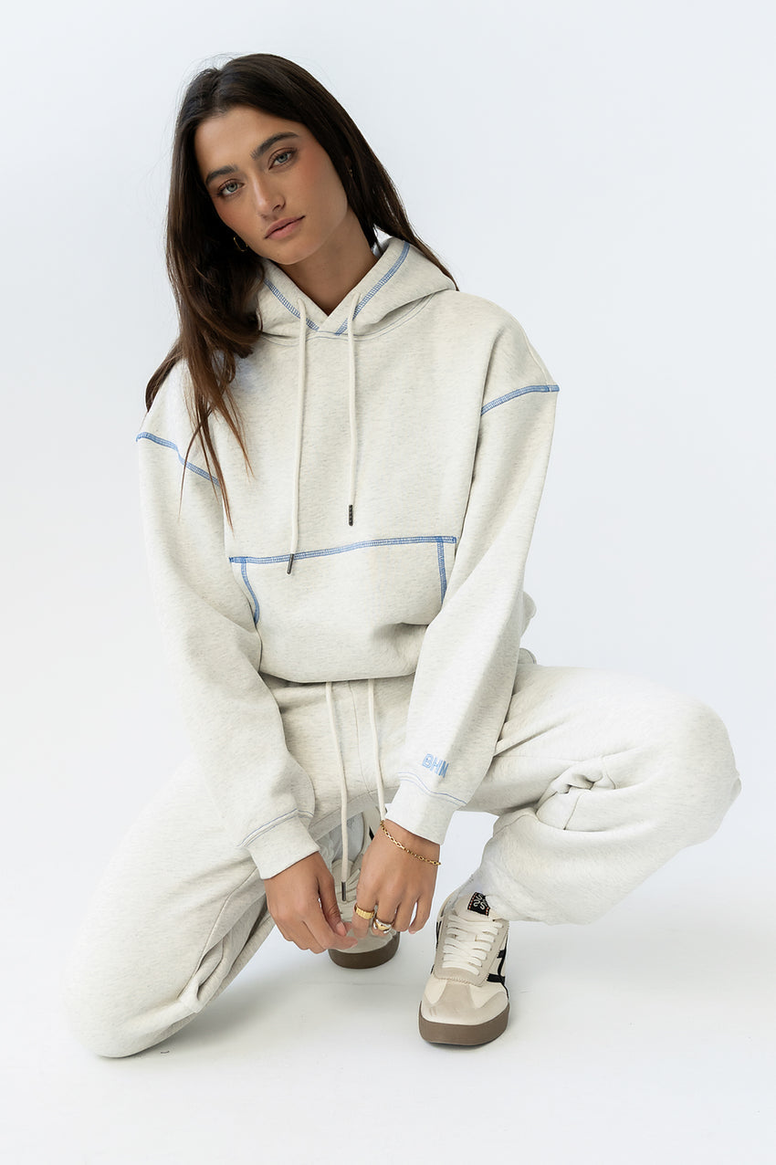 Mozie Contrast Sweatshirt in Grey - FINAL SALE