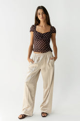 Liam Sheer Polka Dot Top - FINAL SALE