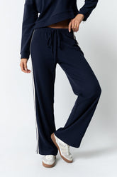 Kourtney Waffle Knit Pants in Navy - FINAL SALE