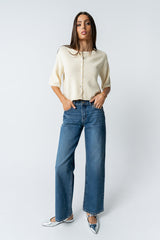 Macey Knit Sweater In Yellow - Final Sale