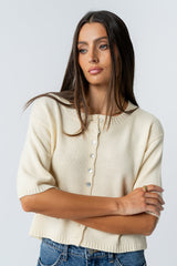 Macey Knit Sweater In Yellow - Final Sale