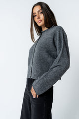 Maci Cardigan In Charcoal