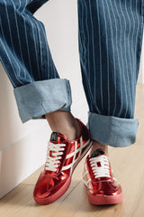 Polly Sneakers In Metallic Red - Final Sale