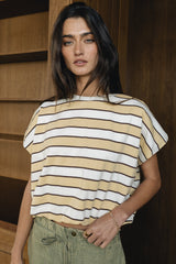 Ellie Striped Bubble Top - Final Sale