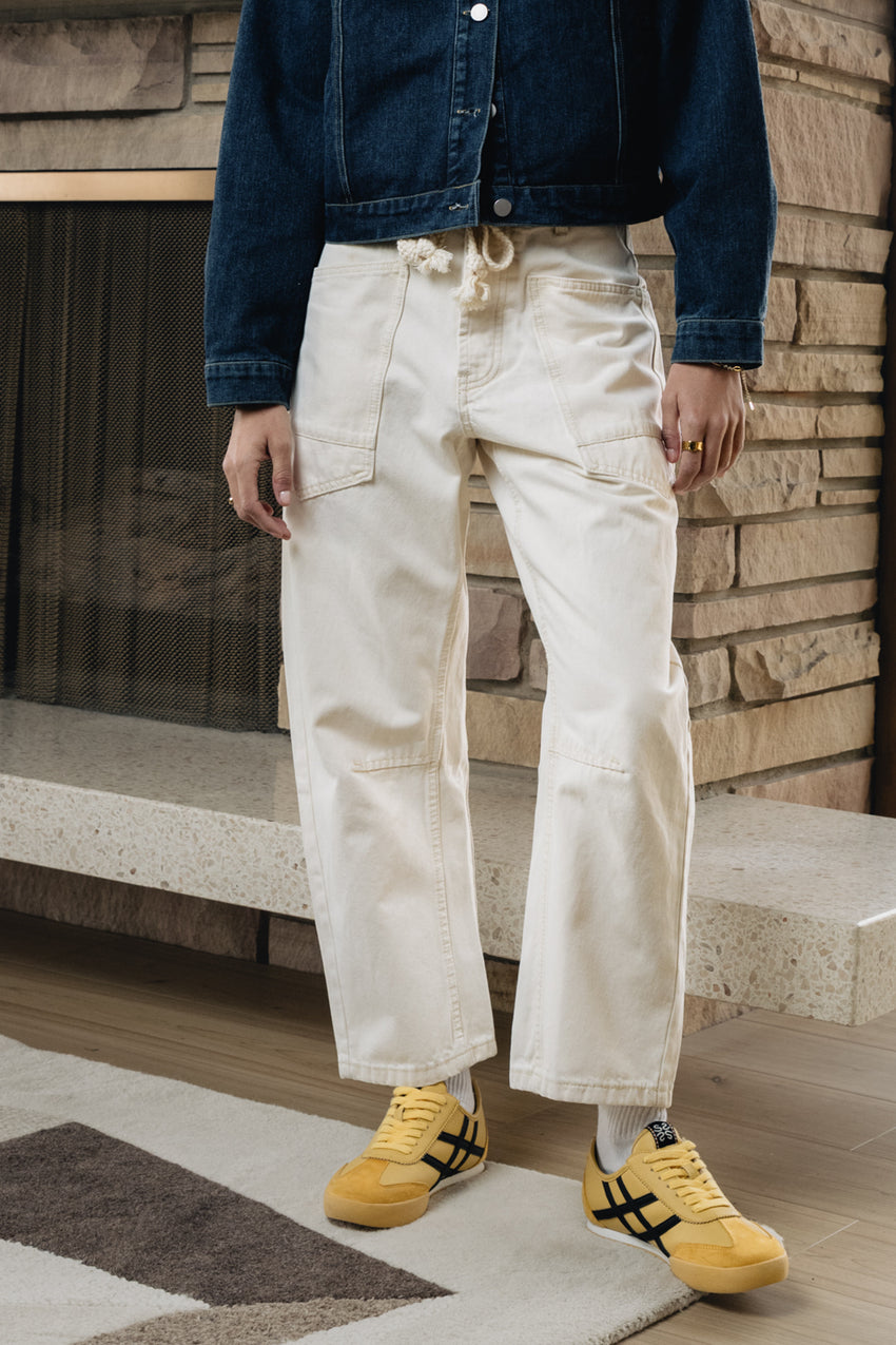 Jocelyn Barrel Jeans in Cream - FINAL SALE