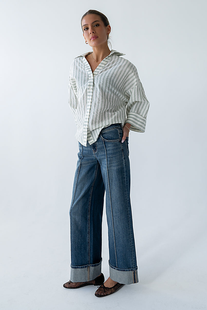 Ollie Striped Button Up