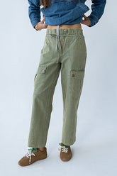 Kirsty Straight Leg Pants in Green - FINAL SALE