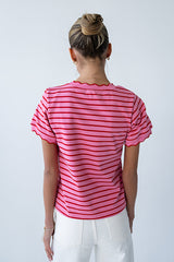Walker Scalloped Top In Pink