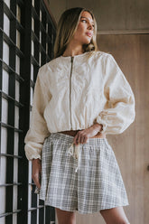 Sidney Embroidered Jacket in Cream - FINAL SALE