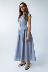 Bailee Maxi Dress in Slate Blue - FINAL SALE