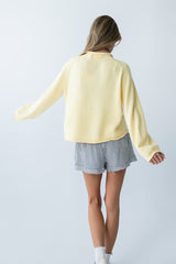 Brady Knit Sweater In Butter Yellow