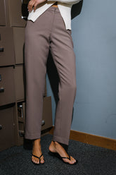 Mitchel Straight Leg Trouser in Taupe - FINAL SALE