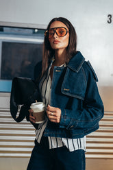 Sally Cropped Trench Coat - FINAL SALE
