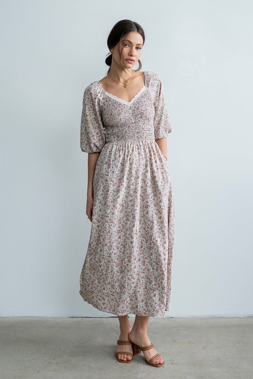Darcey Smocked Maxi Dress - FINAL SALE