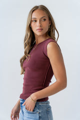 Huxley Tank In Maroon - Final Sale